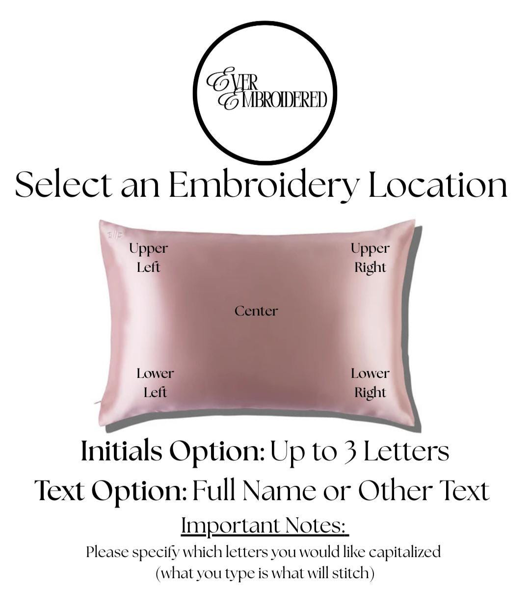 Custom Embroidered Satin Pillowcase