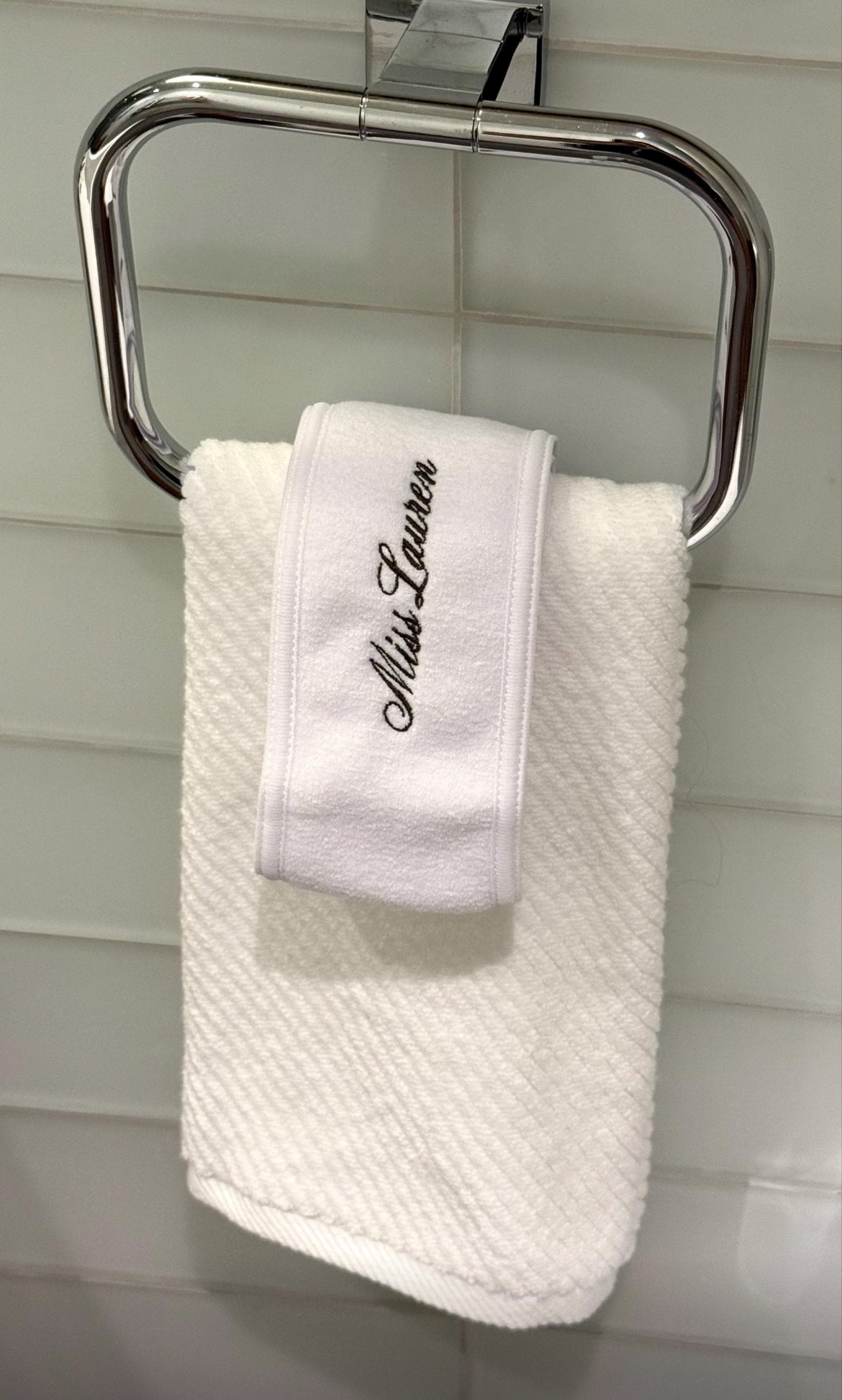 Custom Embroidered Spa Wrap Headband