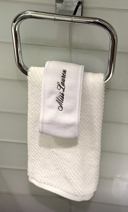 Custom Embroidered Spa Wrap Headband