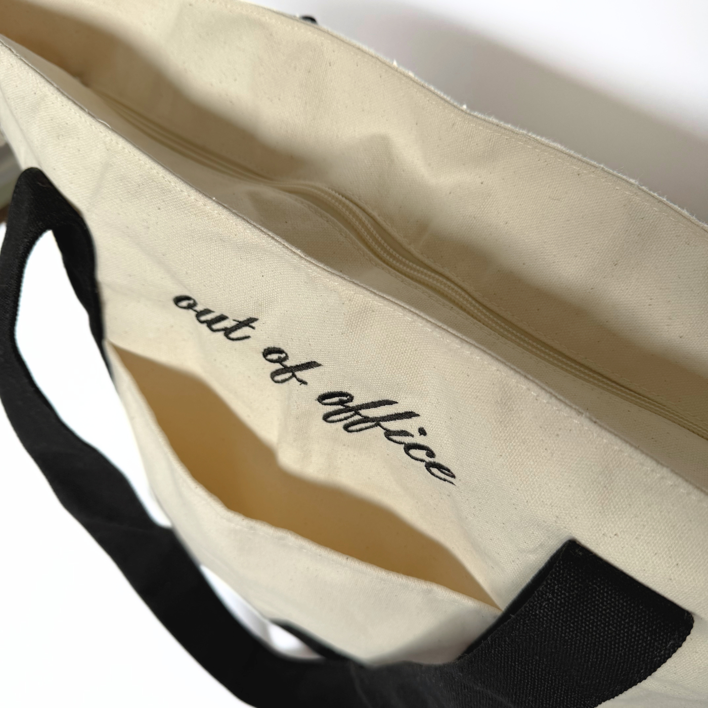 Canvas Zipper Tote Bag