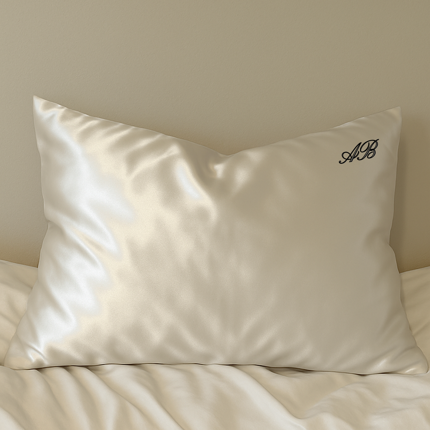 Custom Embroidered Satin Pillowcase