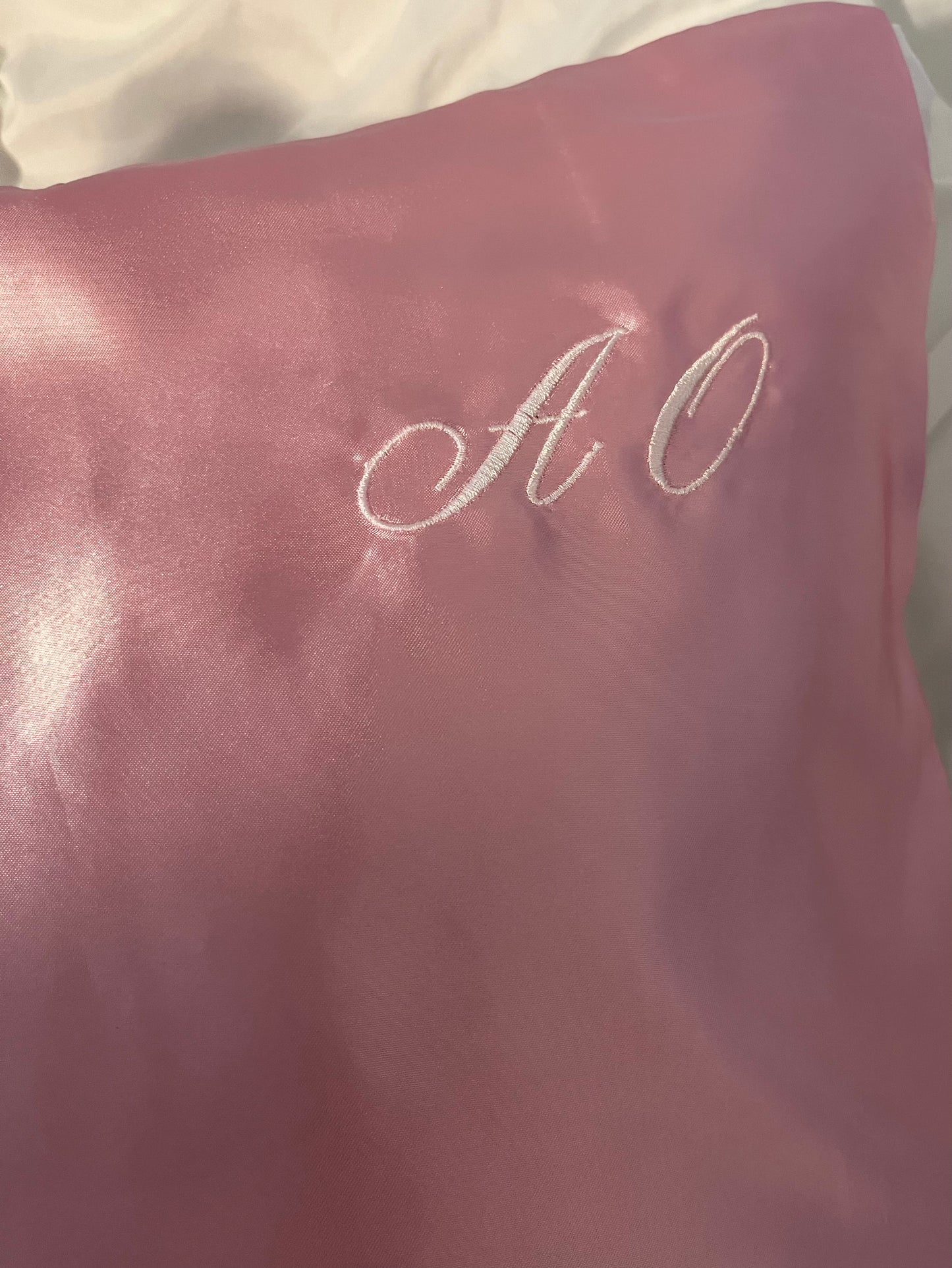 Custom Embroidered Satin Pillowcase