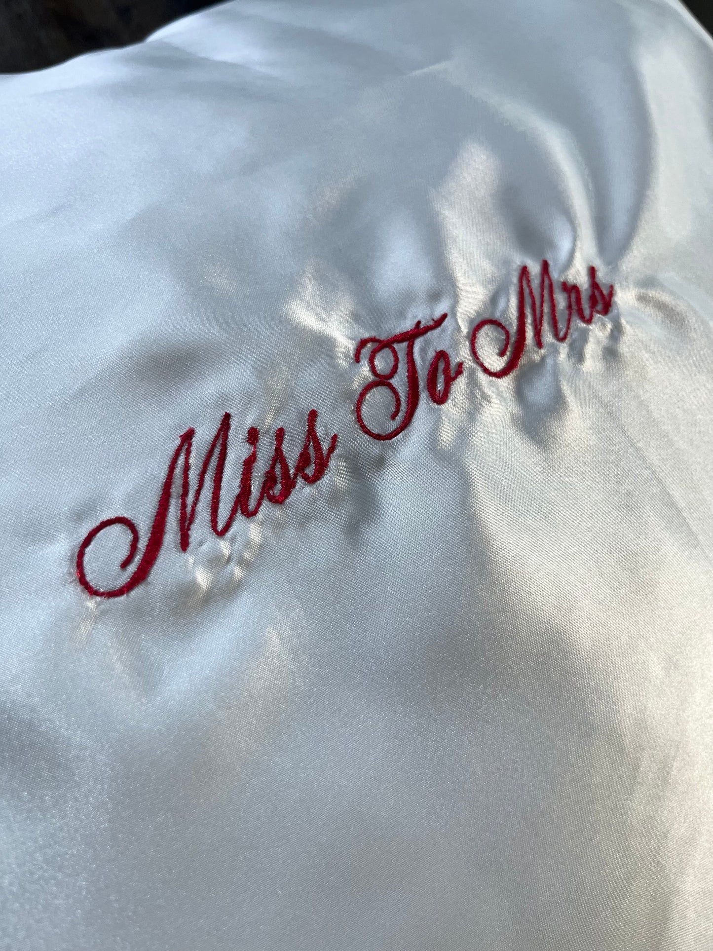 Custom Embroidered Satin Pillowcase