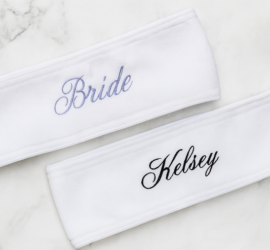 'The Vanity Wrap' Custom Embroidered Spa Wrap Headband