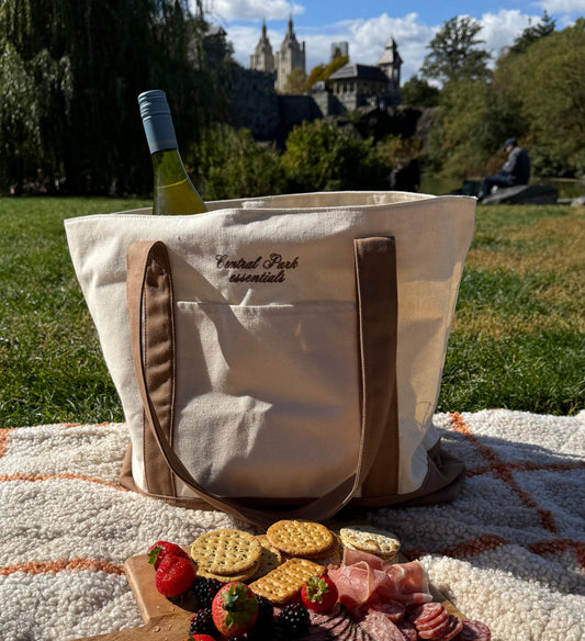 Personalized Canvas Zipper Tote Bag