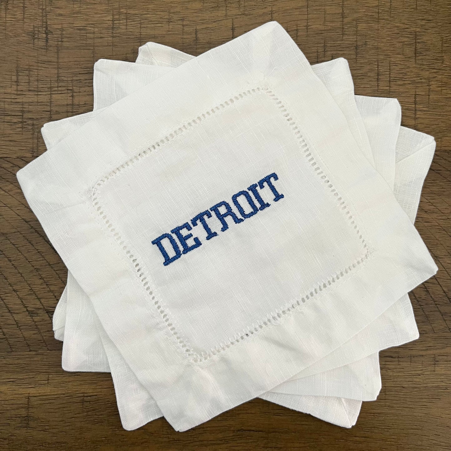 DETROIT 100% Linen Cocktail Napkin