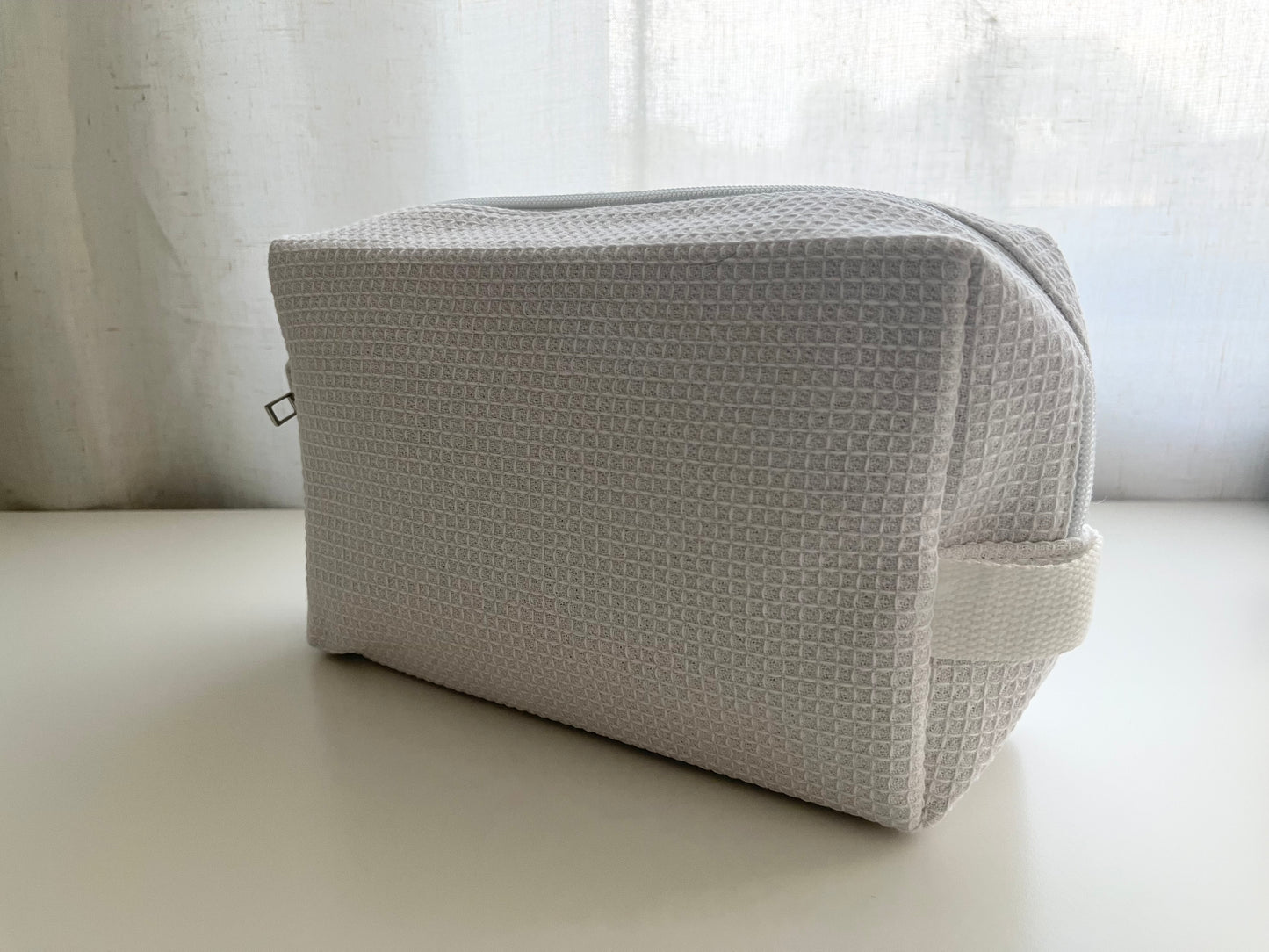 Personalized Waffle Knit Cosmetic Bag